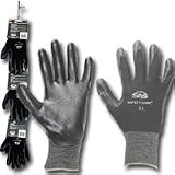 Pawz Nitrile Coated Gloves Display - Black -12 Pr