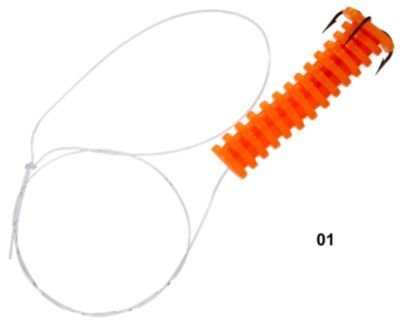Wild Cat Dip Bait Rigged Worms (Orange)