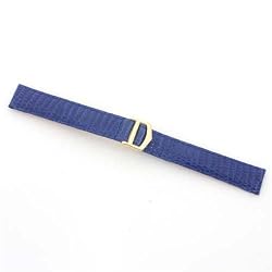 Blue Genuine Lizard Strap 15mm
