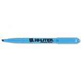 AVERY-DENNISON / AVE23593 / Fluorescent Pen Style Highlighter, Chisel Tip, Blue Ink / Sold as 1 DZ