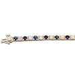 14K Yellow Gold Sapphire and Diamond Bracelet