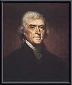 Art Poster Metal Framed Print - Thomas Jefferson - Artist: Rembrandt Peale- Poster Size: 17 X 14