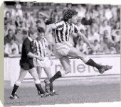 Box Canvas Print of Cambridge v Newcastle United Football 1984 from Mirror Photos