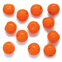 Mini Oranges Glass Fruit Beads or Charms (12 Beads)