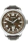 Nautica Brown Croco Leather Strap Brown Dial Men's Watch #N13552G