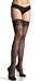 Plus Size Queen Sheer Thigh High Stockings with Red Hearts and Lace Top