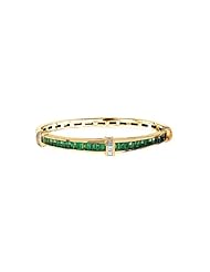 De Hago - Emerald & Diamond Bangle