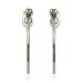 Rhodium Plated Sterling Silver Hoop Earrings image 1