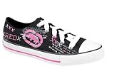 Rhino Red Women's Chalsie - Jitterbug Sneaker,Black/Hot Pink,9 M US