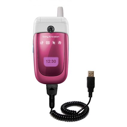 Coiled Power Hot Sync and Charge USB Data Cable w/ Tip Exchange for the Sony Ericsson z310i - Gomadic Brand