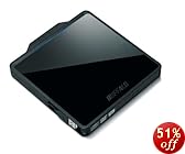 BUFFALO Boostケーブル搭載 ポータブルDVDドライブ ブラック DVSM-PC58U2V-BK