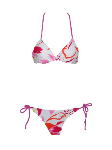 Guess Pink & Orange String Bikini W/Rhinestones XS