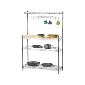 Amco Chrome Baker's Rack with 6 Hooks by Amco