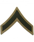 Private First Class Green and Khaki Marine Corps Chevron Male