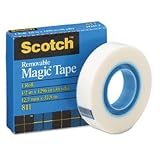 Scotch Removable Tape 811, 1/2 in x 1296 in - 12 Roll