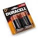 Duracell  Batteries, Size D (2 Batteries)