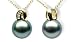 18K yellow gold Freya Black Tahitian cultured pearl and diamond pendant