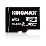 Kingmax 64GB MicroSDXC Class 6 High Speed Memory Card with SD Adapter