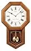 Seiko QXH110BLH Dark Brown Oak Case Westminster/Whittington Quarter-Hour Chime and Hourly Strike Pendulum Wall Clock