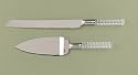 Cake Knife and Server Set Prismatic (1 per order) Wedding Accesory