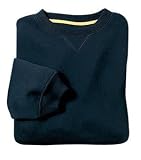 NEW Port Authority Signature - Sueded Finish Crewneck Sweatshirt Navy-3XL