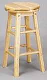 ACE 124-70 LIVING ACCENTS SWIVEL TOP BAR STOOL 24 - NATURAL