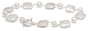 Sterling Silver Freshwater Cultured Pearl & Square Coin Pearl Bracelet, 7.75"