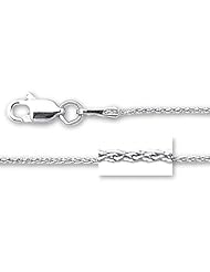 14K White Gold Round Wheat Chain (Width 2.1mm)