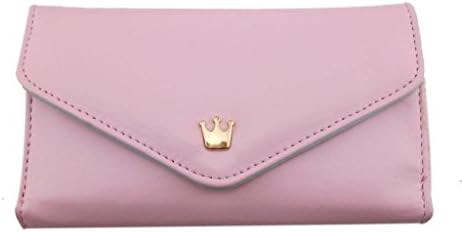Wallet Crown Multi Propose Envelope Purse Wallet For Galaxy S3 S4 iPhone5 4 4S 7color-Pink
