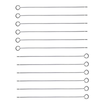 NEW, 12-Inch Long Stainless Steel Skewers, Barbecue Skewers, BBQ Skewers, Shish Kebab Kabob Skewers, Ring-Tip Handle, 1-Dozen Jardin, Pelouse, Entretien
