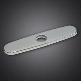 Buy 8 Kitchen Sink Faucet Hole Cover Deck Plate Escutcheon, Chrome by GHFaucet now!