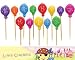 Happy Birthday Balloon Candles- Pack of 13