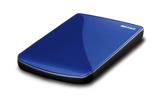 BUFFALO Stylish & Compact ポータブルハードディスク 500GB ブルー HD-PE500U2-BL