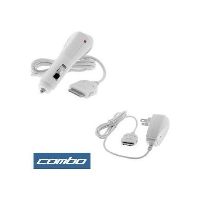Rapid Car Charger + Home Travel Charger (110-240v) with IC Chip for Apple Iphone 3G 2nd Generation, Ipod Nano 4th 2nd Generation, IPod Touch