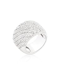 CZ Pave Diagonal Ring