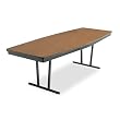 Economy Conference Folding Table, Boat, 96w x 36d x 30h, Walnut