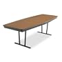 Economy Press O Matic Conference Folding Table, 96 x 36, Walnut Laminate Top (BRKECT368) Category: Wood Folding and Utility Tables