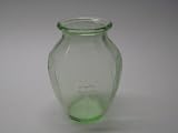 Miniature Childs Size Green Glass Vase Cameo Ballerina