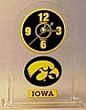 Iowa Hawkeyes Clear Desk Clock NCAA College Athletics Fan Shop Sports Team Merchandise