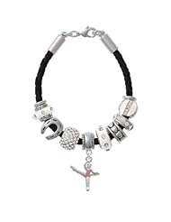 Ballet Girl - Kicking on a White Love & Luck Beaded Bracelet [Jewelry] Delight