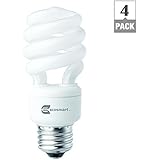 EcoSmart 60W Equivalent 5000K Spiral CFL Light Bulb, Daylight (4-Pack)