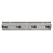 Ex-Cell Kaiser 333-4 SS Stainless Steel Mop and Broom Holder with 4 Rubber Cams, 24" Length x 3" Width x 4" Height