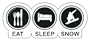 EAT-SLEEP-SNOW, SNOWBOARD FAHRER Aufkleber Autoaufkleber