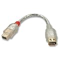 IEEE 1394-Adapter - 9 PIN FireWire 800 (M) - FireWire, 6-polig (W) - 15 cm
