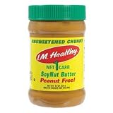 I.M. Healthy SoyNut Butter, Unsweetened Chunky, Low Carb 15 oz. (Pack of 6)
