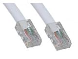 25 FT CAT5e 350MHZ Cable UTP Bootless, RJ45 Cable White Color