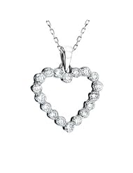 14k WHITE GOLD WOMENS PENDANT LP-1003 DIAMOND 1.02CT TW
