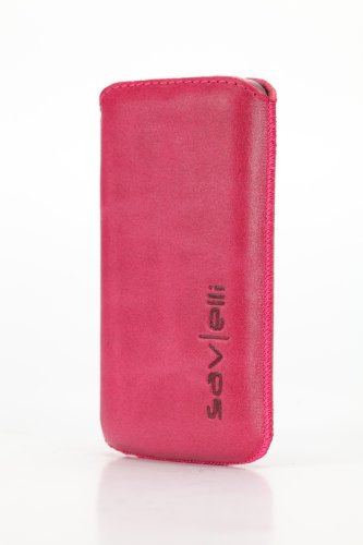 Savelli 25XL-08-G8 Lentini Ledertasche f&uuml;r Smartphone pink Preisvergleich