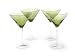 Certified International Olive Green 12-ounce Martini, Set of 4