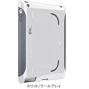 Case-mateケースメートiPad 2用 ハイブリッドシームレスケース Pop ポップ ホワイト/クールグレイ　CM013586